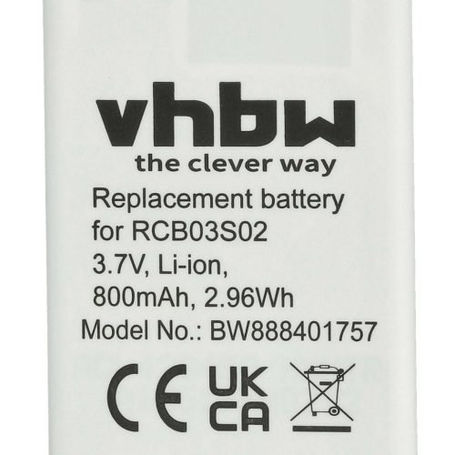 VHBW Senior Mobile Phone Battery for Swisstone RCB03S02 - 800 mAh 3.7 V Li-Ion - Smartphone Battery