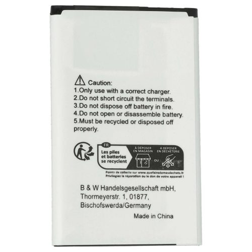 VHBW Senior Mobile Phone Battery for Swisstone RCB03S02 - 800 mAh 3.7 V Li-Ion - Smartphone Battery