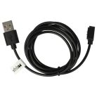 VHBW Mobvoi TicWatch GTH Charging Cable - USB, 120 cm, Black