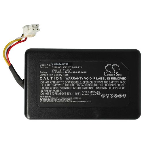 Samsung DJ96-00202A, DJ96-00193E, DJ96-00193C, VCA-RBT71 akkumulátor - 2600 mAh, 21,6 V, Li-Ion