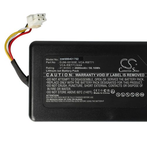 VHBW Samsung DJ96-00202A, DJ96-00193E, DJ96-00193C, VCA-RBT71 Akku - 2600 mAh, 21,6 V, Li-Ion