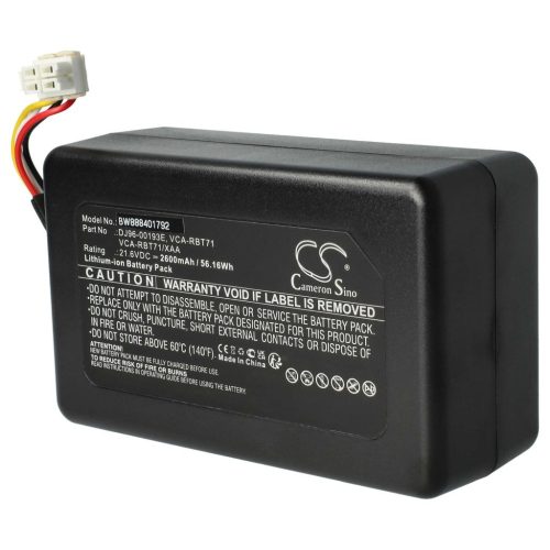 VHBW Samsung DJ96-00202A, DJ96-00193E, DJ96-00193C, VCA-RBT71 Akku - 2600 mAh, 21,6 V, Li-Ion