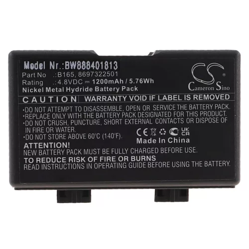 VHBW Radio Akku B165, 8697322501, 8697322963, 8697322504 - 1200 mAh 4,8 V NiMH