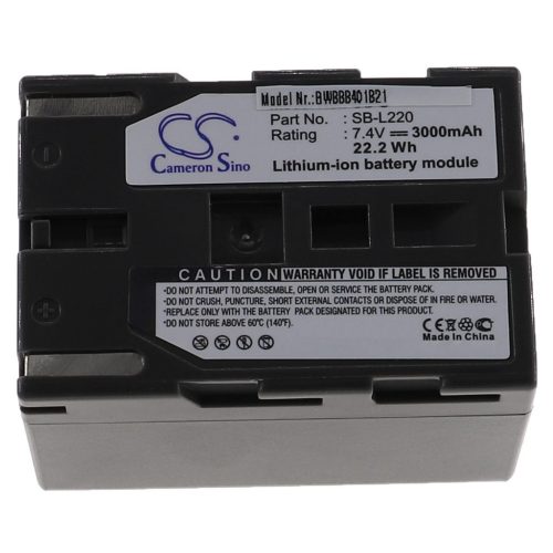 Samsung SB-L70R, SB-L70A, SB-L70, SB-LS70AB, SB-L220, SB-L110 akkumulátor - 3000 mAh, 7,4 V, Li-Ion