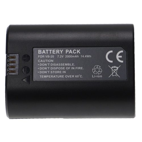 Godox VB20 Fényképezőgép Vakuegység Akkumulátor - 2000 mAh 7,2 V Li-Ion