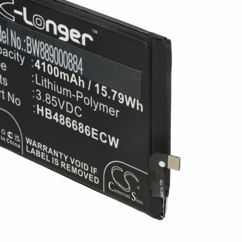 VHBW Mobile Phone Battery for Huawei HB486686ECW - 4100 mAh 3.85 V Li-Polymer - Smartphone Battery