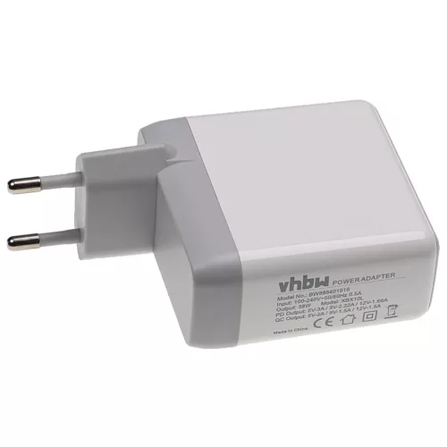VHBW 2-Port USB C Netzadapter, 9/12/5 V