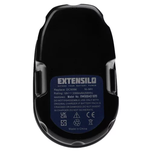 VHBW Electric Power Tool Battery Dewalt DE9096, DE9095, DE9039, DC9096, DC9099 – 3300 mAh, 18 V, NiMH