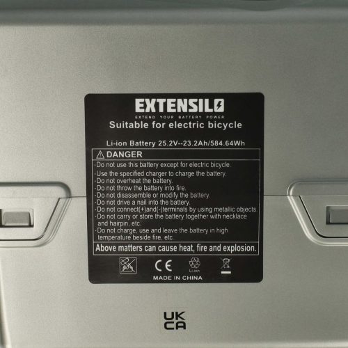 VHBW E-bike battery NKY210B02, NKY210B2, NKY224B02, NKY190B02 - 23.2 Ah 25.2 V Li-Ion, silver