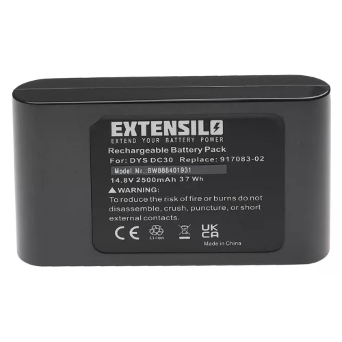 VHBW Battery for Dyson 17083-4810, 17083-11 10, 17083-01-03, 17083-3009 - 2500 mAh, 14.8 V, Li-Ion