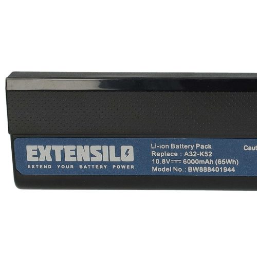 Notebook akkumulátor  Asus A31-K42, A31-B53, 90-NXM1B2000Y, 70-NXM1B2200Z - 6000 mAh 10,8 V Li-Ion