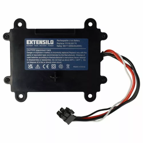 VHBW Bosch Lawn Mower Battery F016104898, F 016 104 898, F016L69176 - 2500 mAh 18 V Li-Ion