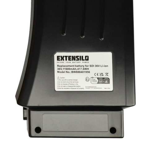 VHBW E-bike Battery for CS-PRT360SL - 11.6 Ah 36 V Li-Ion, Black
