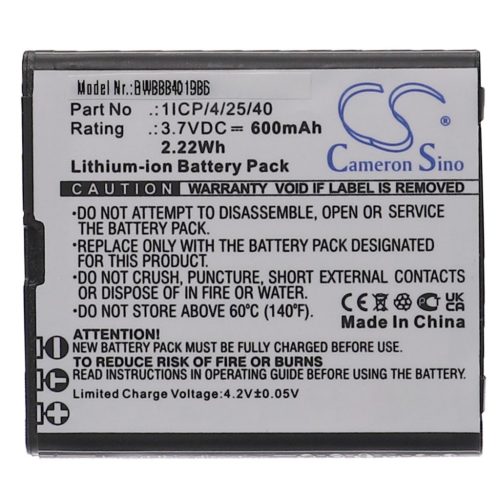 VHBW Senior mobile phone battery Bea-fon 1ICP/4/25/40 - 600 mAh 3.7 V Li-Ion - Smartphone battery