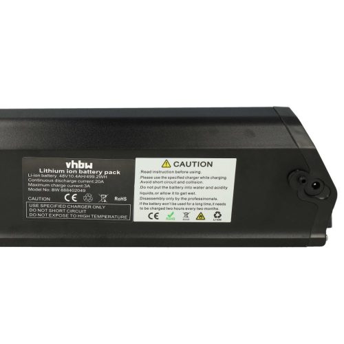 VHBW E-Bike Battery for NCM Miami and other models, Li-Ion, 48V, 10.4Ah, with charger