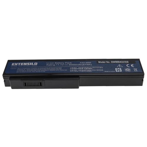 Notebook akkumulátor  Asus 90-NED1B2100Y, 15G10N373800, A32-M50, 15G10N373 - 6000 mAh 11,1 V Li-Ion