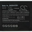 VHBW POS ET-5A Barcode Scanner Battery - 2100 mAh 7.4 V Li-Ion