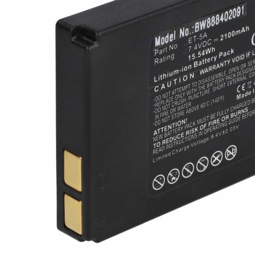 VHBW POS ET-5A Barcode Scanner Battery - 2100 mAh 7.4 V Li-Ion