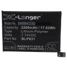 VHBW Mobile Phone Battery for Oppo BLP831 - 2200 mAh 7.74 V Li-Polymer - Smartphone Battery