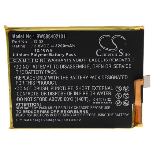 VHBW Mobile Phone Battery for Gigaset GI03 - 3200 mAh 3.8 V Li-Polymer - Smartphone Battery