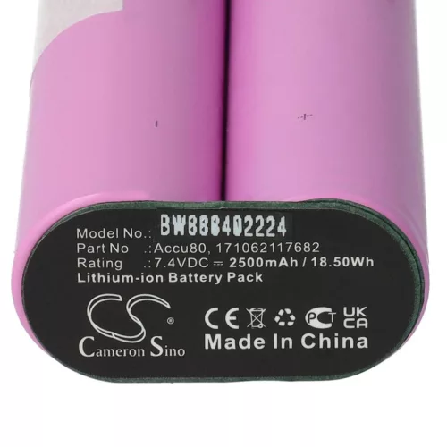 Wolf Garten Lawn Mower Battery 171062117682, Accu80 - 2500 mAh 7.4 V Li-Ion