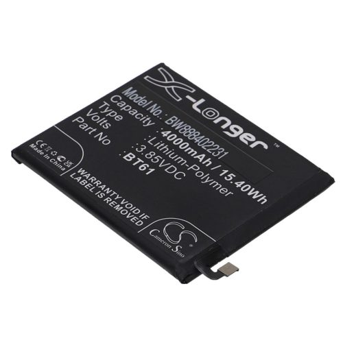 VHBW Mobile Phone Battery for Acer BT61, ATL456579 - 4000 mAh 3.85 V Li-Polymer - Smartphone Battery