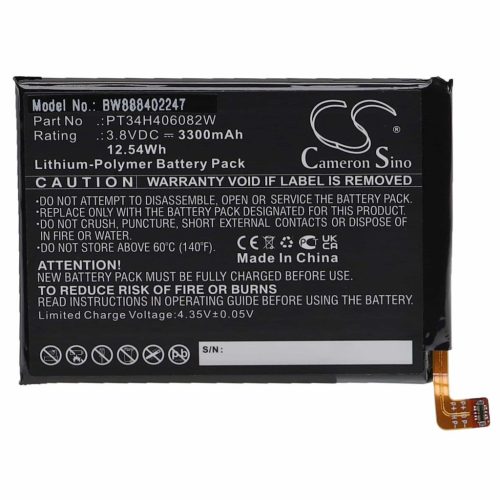 VHBW Mobile Phone Battery Wiko PT34H406082W - 3300 mAh 3.8 V Li-polymer - Smartphone Battery