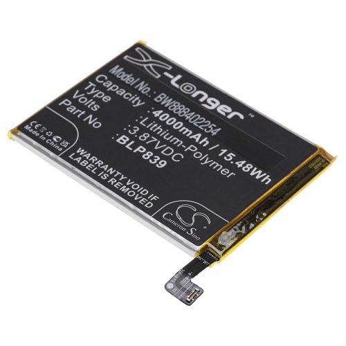 VHBW Mobile Phone Battery for Oppo BLP839 - 4000 mAh 3.87 V Li-Polymer - Smartphone Battery