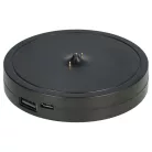VHBW USB-Ladestation für Logitech Lautsprecher - Inklusive USB C Kabel schwarz
