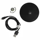 VHBW USB-Ladestation für Logitech Lautsprecher - Inklusive USB C Kabel schwarz