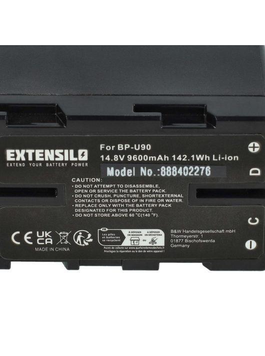 Sony BP-U95, BP-U90, BP-U30, BP-U60 akkumulátor - 9600 mAh, 14,8 V, Li-Ion