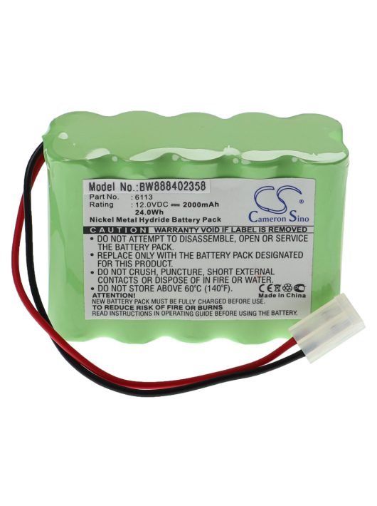 Cardioline 88888089, 120176, 110176, 6113 Akkumulátor - 2000mAh 12V NiMH