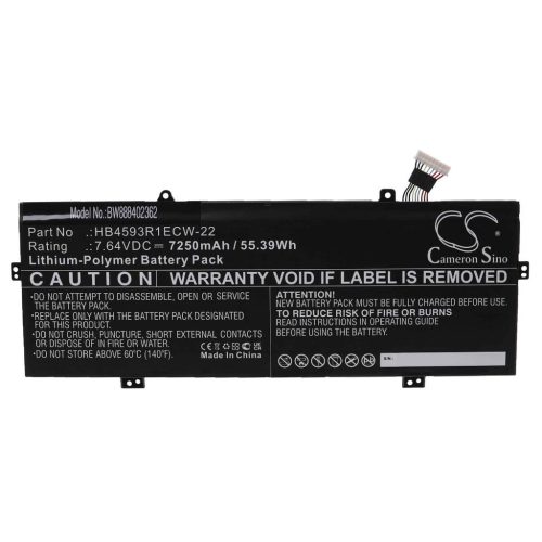 VHBW Notebook Battery Huawei HB4593R1ECW-22 - 7250 mAh 7.64 V Li-Polymer