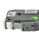 VHBW Brother TZe-MPSL31 Címkeszalag - 12 mm, Fekete-Fehér, Ezüst Csipkével