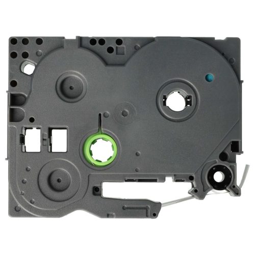 VHBW Brother TZe-MPSL31 Címkeszalag - 12 mm, Fekete-Fehér, Ezüst Csipkével