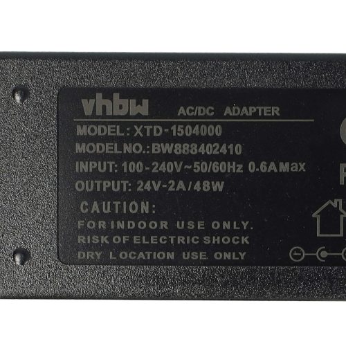 VHBW Hálózati adapter 5,5 x 2,1 mm csatlakozóval különféle elektromos eszközökhöz - 200 cm 24 V