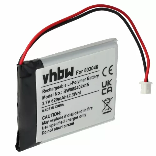 VHBW Battery 503040 - 620 mAh 3.7 V Li-polymer