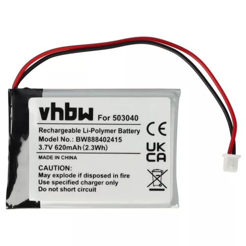 VHBW Battery 503040 - 620 mAh 3.7 V Li-polymer
