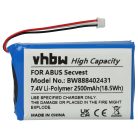 VHBW Alarmanlagenakku ABUS FUBT50000 - 2500 mAh 7,4 V Li-Polymer