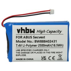   VHBW Alarmanlagenakku ABUS FUBT50000 - 2500 mAh 7,4 V Li-Polymer