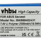 VHBW Alarmanlagenakku ABUS FUBT50000 - 2500 mAh 7,4 V Li-Polymer