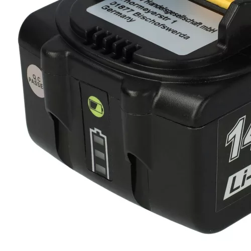 VHBW Electric Power Tool Battery Makita BL1415, 194066-1, BL1415N, 194065-3 - 5000 mAh, 14.4 V, Li-Ion Battery