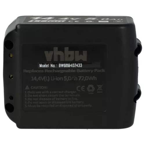 VHBW Electric Power Tool Battery Makita BL1415, 194066-1, BL1415N, 194065-3 - 5000 mAh, 14.4 V, Li-Ion Battery
