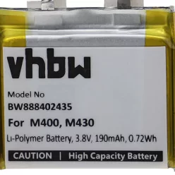   VHBW Polar M400, M430 Smartwatch Battery – 190 mAh 3.8 V Li-polymer
