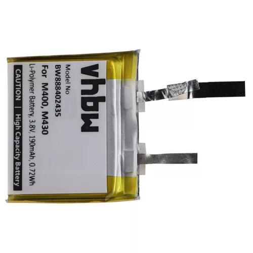 VHBW Polar M400, M430 Smartwatch Battery – 190 mAh 3.8 V Li-polymer