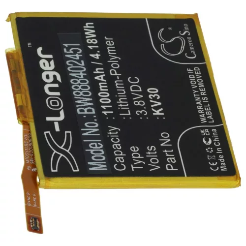 VHBW Mobile Phone Battery for Motorola KV30, SB18C40007 - 1100 mAh 3.8 V Li-Polymer