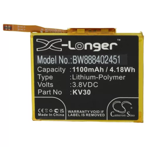 VHBW Mobile Phone Battery for Motorola KV30, SB18C40007 - 1100 mAh 3.8 V Li-Polymer
