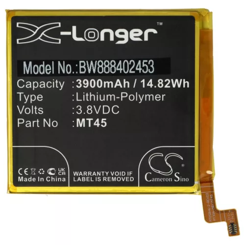 VHBW Mobile Phone Battery Motorola SB18D11084, for MT45 - 3900 mAh 3.8 V Li-Polymer