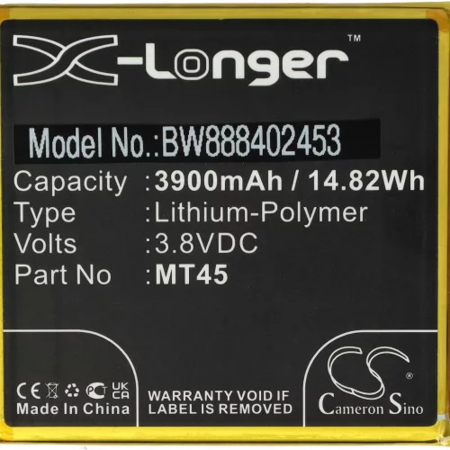 VHBW Mobile Phone Battery Motorola SB18D11084, for MT45 - 3900 mAh 3.8 V Li-Polymer