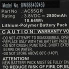 VHBW Mobile Phone Battery for Archos AC55GR - 2800 mAh 3.8 V Li-Polymer - Smartphone Battery